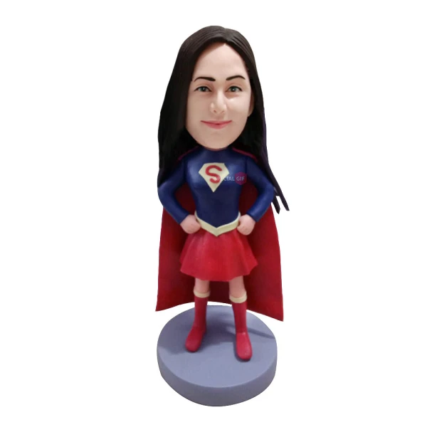 Custom Supergirl Bobblehead, Superhero Bobblehead