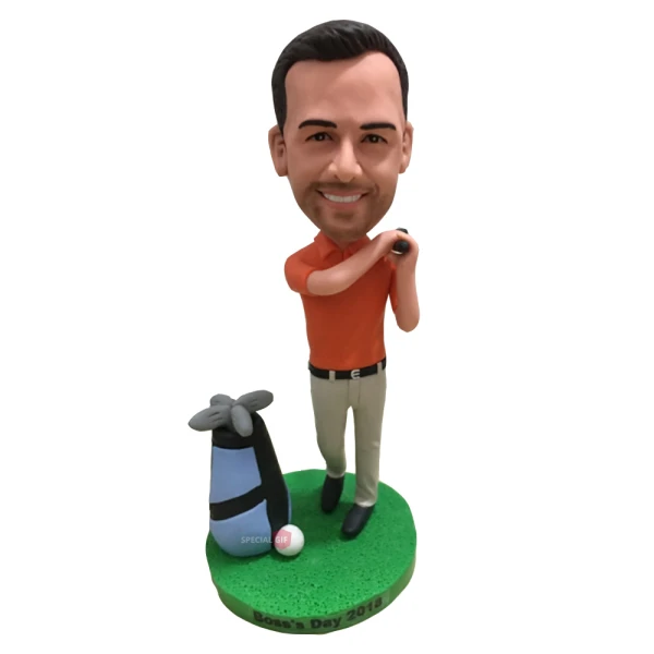 Personalized Male Golfer Bobblehead